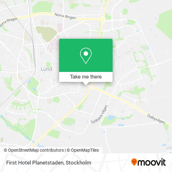First Hotel Planetstaden map
