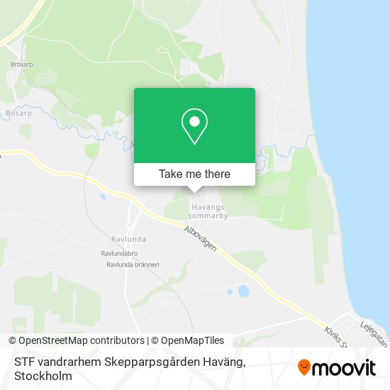 STF vandrarhem Skepparpsgården Haväng map