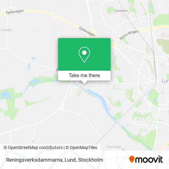 Reningsverksdammarna, Lund map