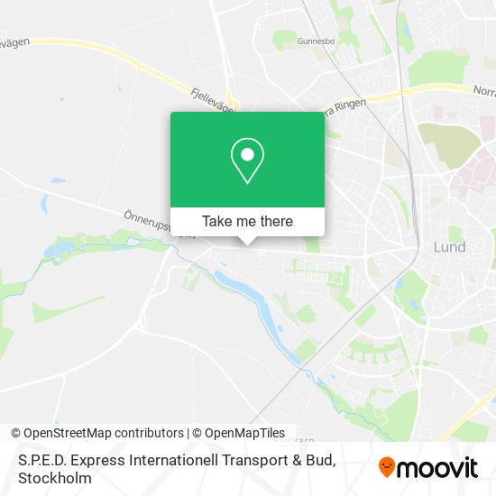 S.P.E.D. Express Internationell Transport & Bud map