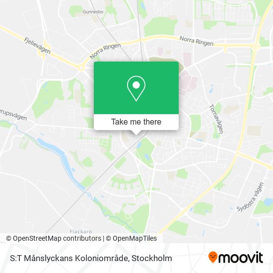 S:T Månslyckans Koloniområde map