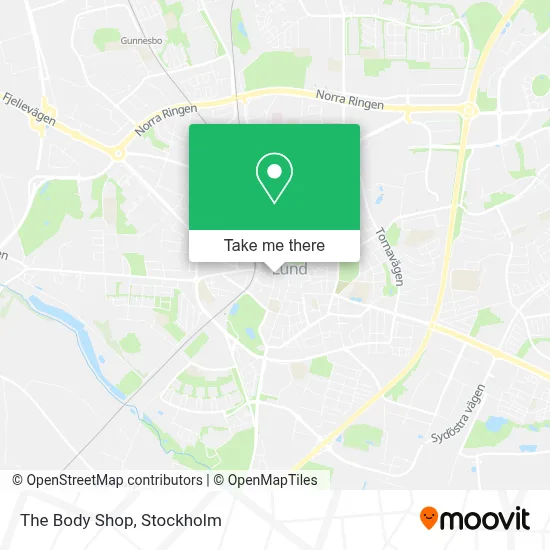 The Body Shop map
