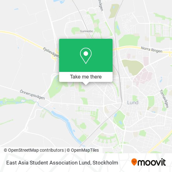 East Asia Student Association Lund map