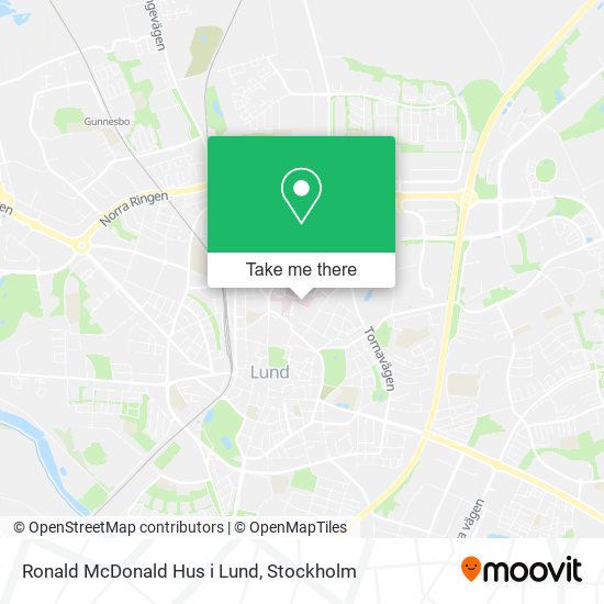 Ronald McDonald Hus i Lund map