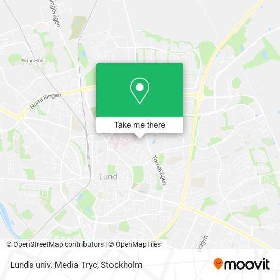 Lunds univ. Media-Tryc map