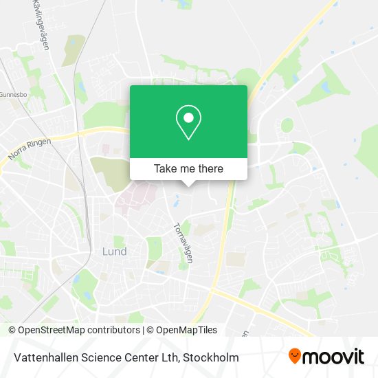 Vattenhallen Science Center Lth map