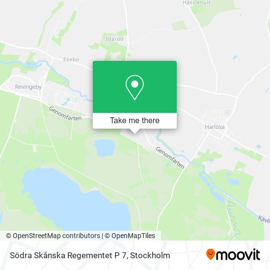 Södra Skånska Regementet P 7 map