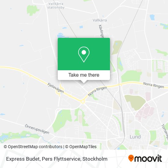 Express Budet, Pers Flyttservice map