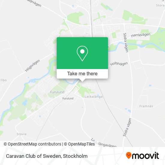 Caravan Club of Sweden map