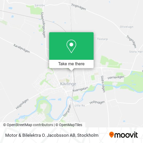 Motor & Bilelektra O. Jacobsson AB map