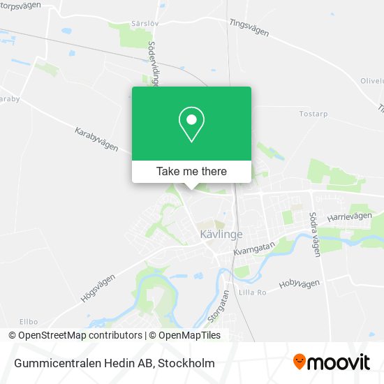 Gummicentralen Hedin AB map