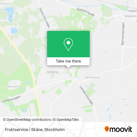 Fruktservice i Skåne map