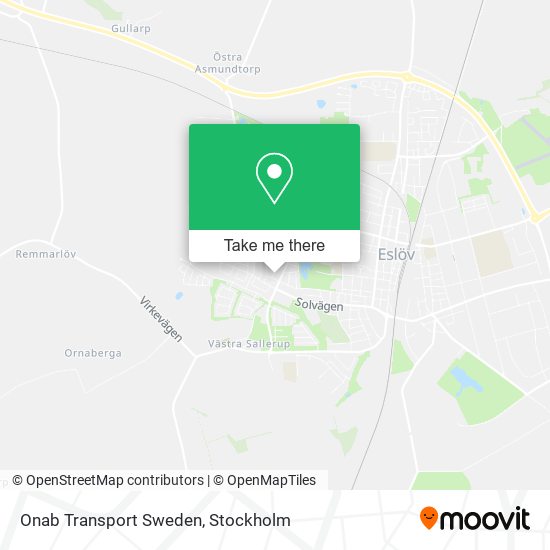 Onab Transport Sweden map