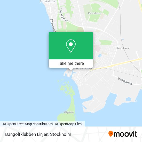 Bangolfklubben Linjen map