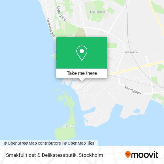 Smakfullt ost & Delikatessbutik map