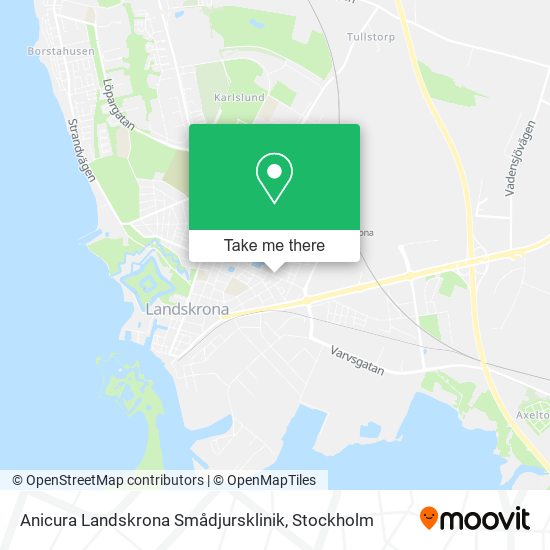 Anicura Landskrona Smådjursklinik map