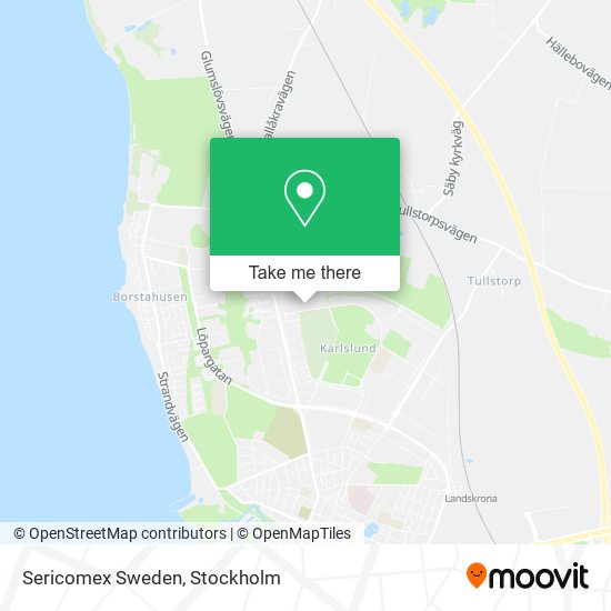 Sericomex Sweden map