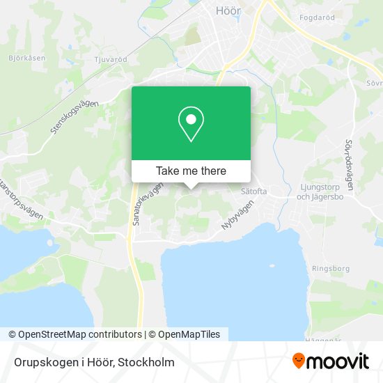 Orupskogen i Höör map