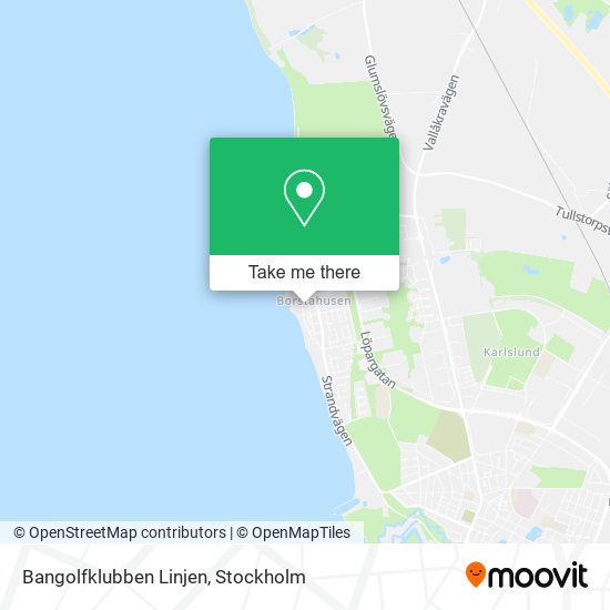 Bangolfklubben Linjen map