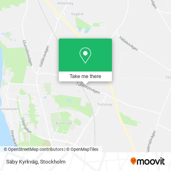 Säby Kyrkväg map