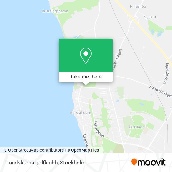 Landskrona golfklubb map