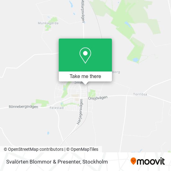 Svalörten Blommor & Presenter map