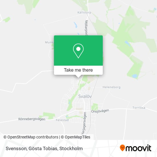 Svensson, Gösta Tobias map