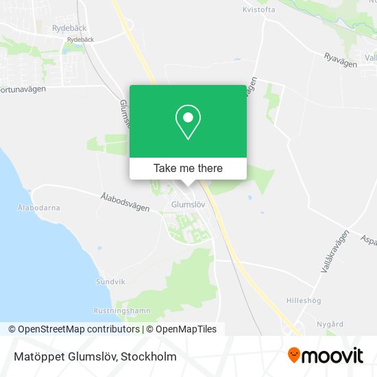 Matöppet Glumslöv map