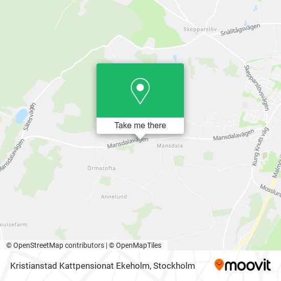 Kristianstad Kattpensionat Ekeholm map