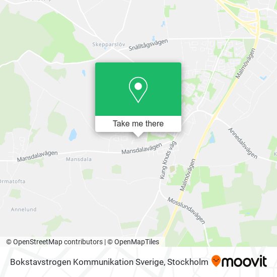 Bokstavstrogen Kommunikation Sverige map