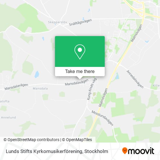 Lunds Stifts Kyrkomusikerförening map