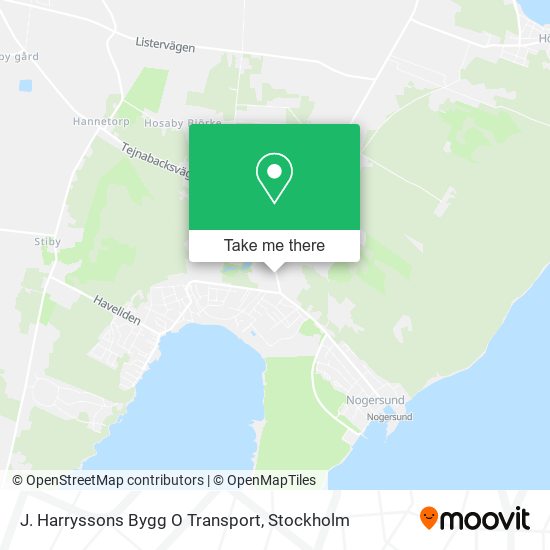 J. Harryssons Bygg O Transport map