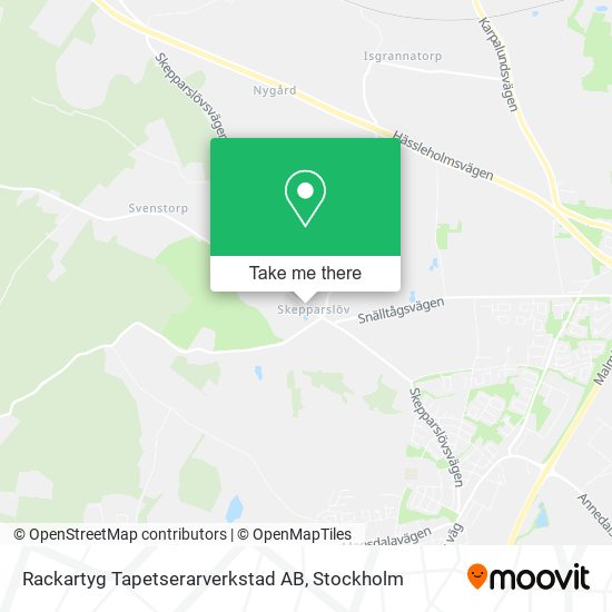 Rackartyg Tapetserarverkstad AB map