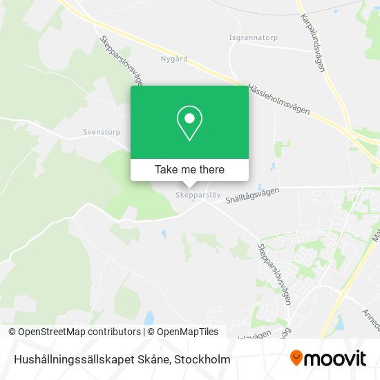 Hushållningssällskapet Skåne map