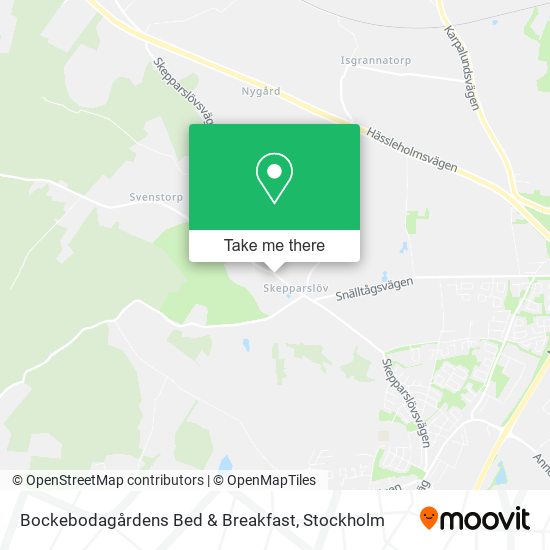 Bockebodagårdens Bed & Breakfast map