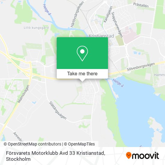 Försvarets Motorklubb Avd 33 Kristianstad map