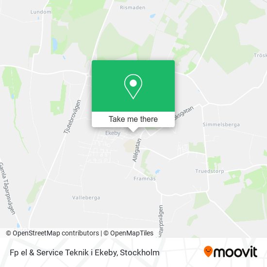Fp el & Service Teknik i Ekeby map