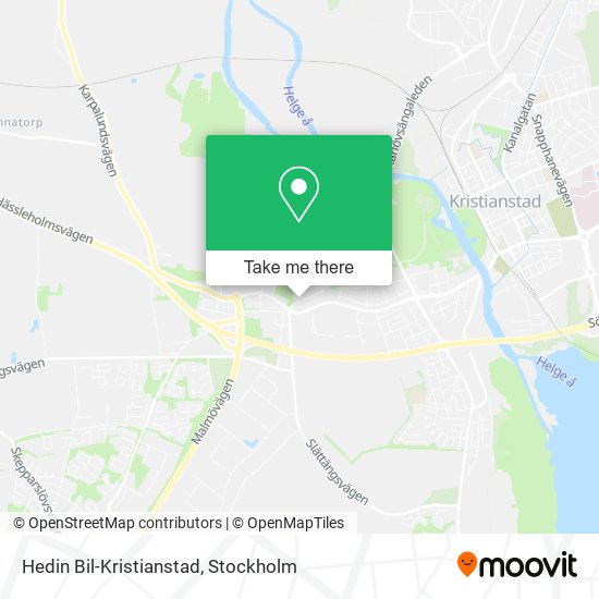 Hedin Bil-Kristianstad map