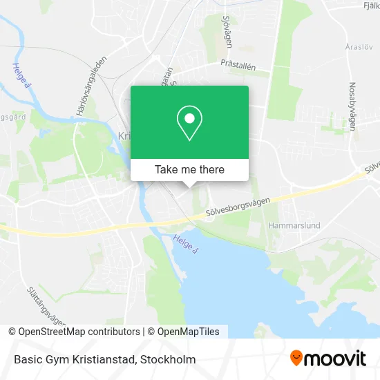 Basic Gym Kristianstad map