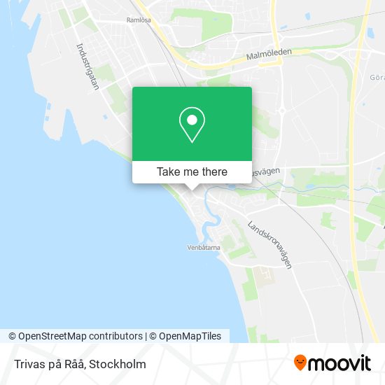 Trivas på Råå map