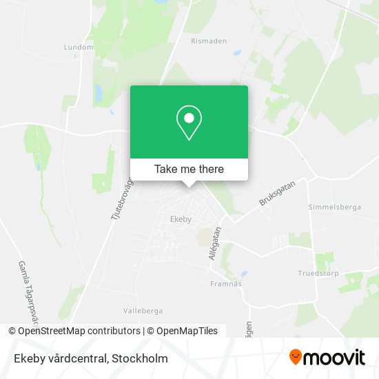 Ekeby vårdcentral map