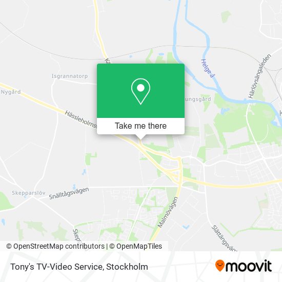 Tony's TV-Video Service map