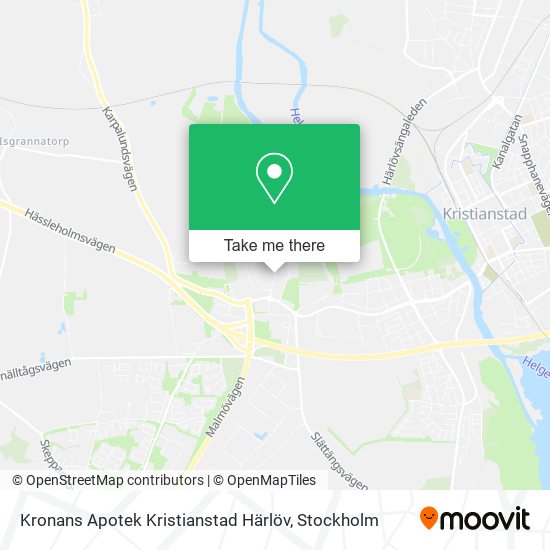 Kronans Apotek Kristianstad Härlöv map