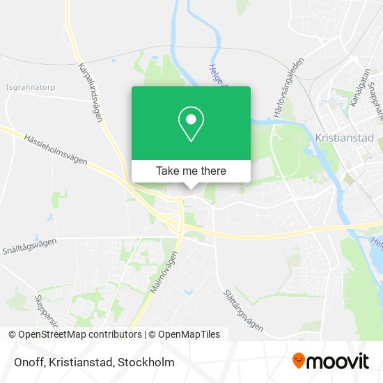 Onoff, Kristianstad map