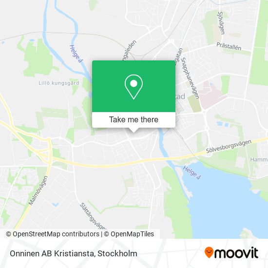 Onninen AB Kristiansta map