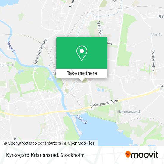 Kyrkogård Kristianstad map