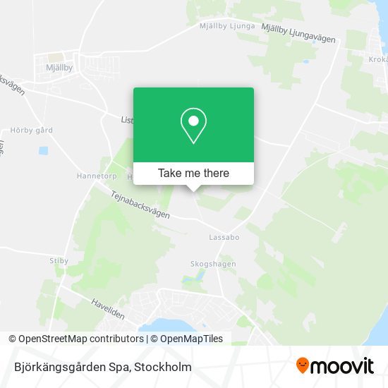Björkängsgården Spa map