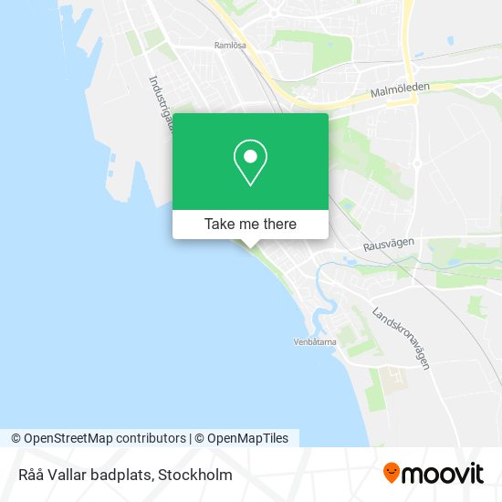 Råå Vallar badplats map