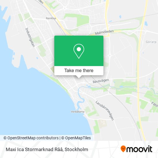 Maxi Ica Stormarknad Råå map