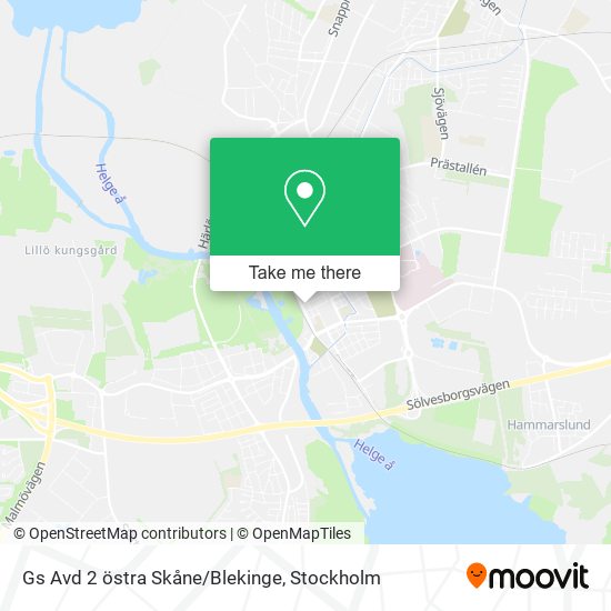Gs Avd 2 östra Skåne/Blekinge map